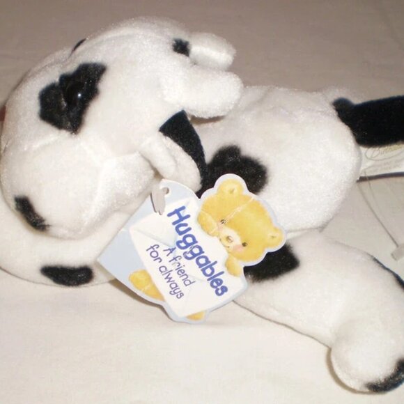 Huggables Soft Toy Beanie Plush Laying Cow Farm Anima - Picture 4 of 4